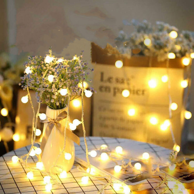 Globe String Lights - Plug-in & USB Powered - CCC Plug - For Indoor Outdoor Wedding Party  Festival Decoration