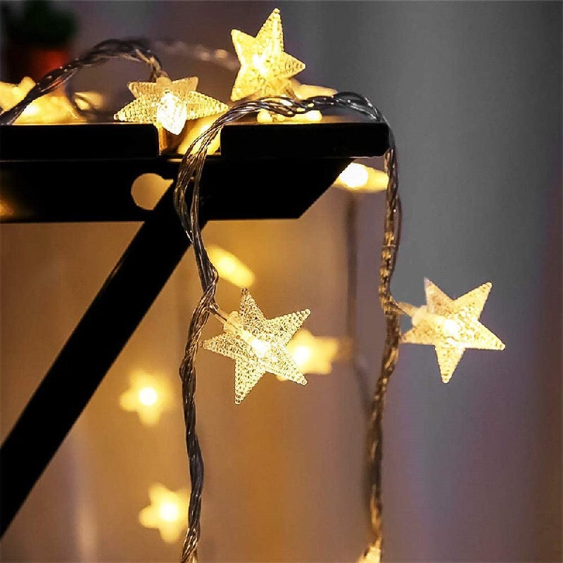 Star String Lights - Battery Operated - For Indoor Outdoor Wedding Party  Festival Decoration