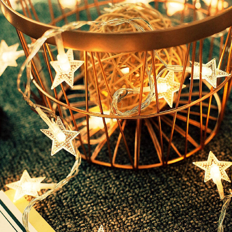 Star String Lights - Battery Operated - For Indoor Outdoor Wedding Party  Festival Decoration