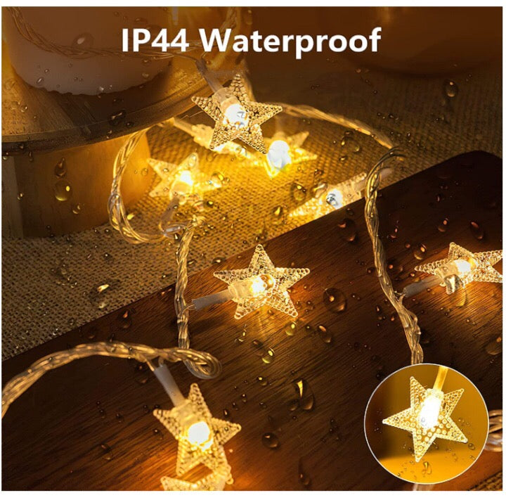 Star String Lights - Plug-in & USB Powered - CCC Plug - For Indoor Outdoor Wedding Party  Festival Decoration