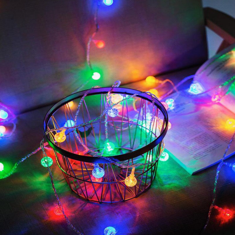 Bubble Ball String Lights - Battery Operated - For Indoor Outdoor Wedding Party  Festival Decoration