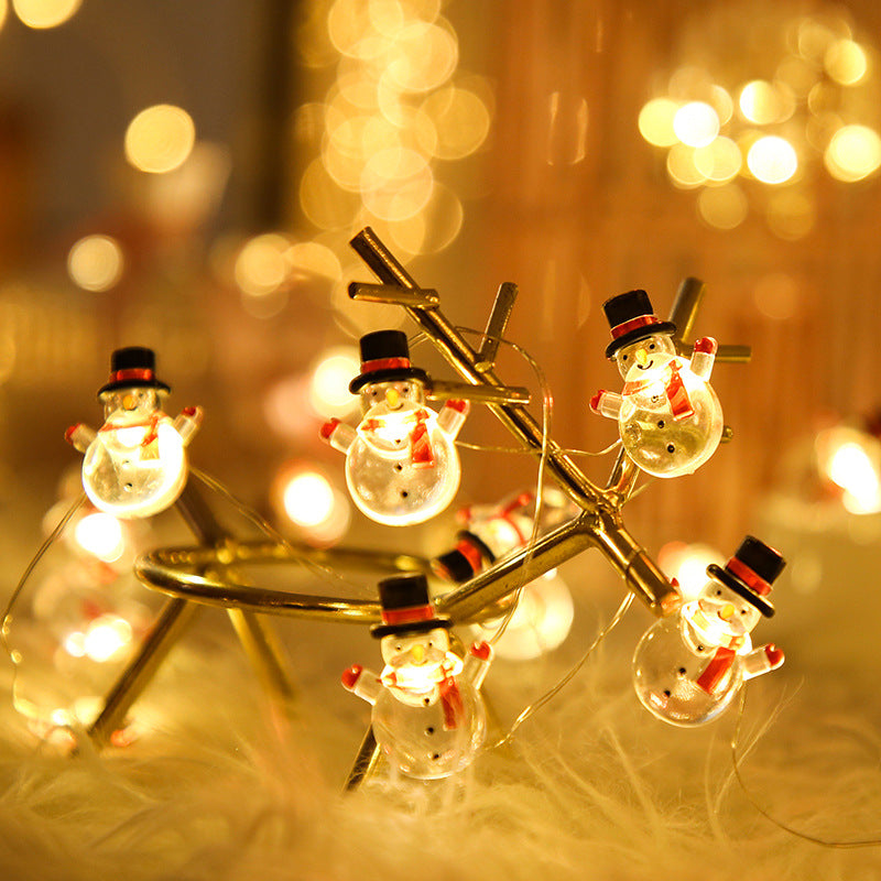 Christmas Decoration Lights -  Christmas Theme Fairy Lights with 30 LED Santa Claus - Socks - Christmas Trees - Bell - Snowman - Battery Powered - for Indoor and Outdoor