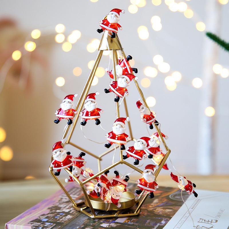 Christmas Decoration Lights -  Christmas Theme Fairy Lights with 30 LED Santa Claus - Socks - Christmas Trees - Bell - Snowman - Battery Powered - for Indoor and Outdoor