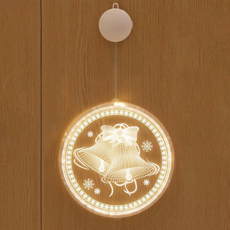 3D LED Lights - Christmas Hanging Window Lights - for Indoor Wall Ornaments for Home, Living