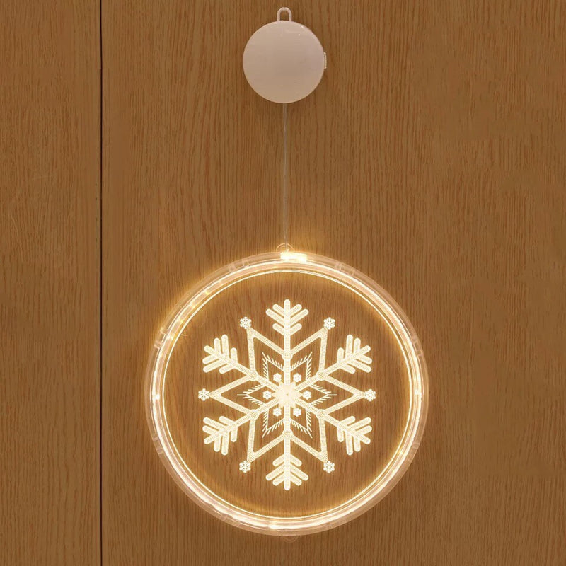 3D LED Lights - Christmas Hanging Window Lights - for Indoor Wall Ornaments for Home, Living