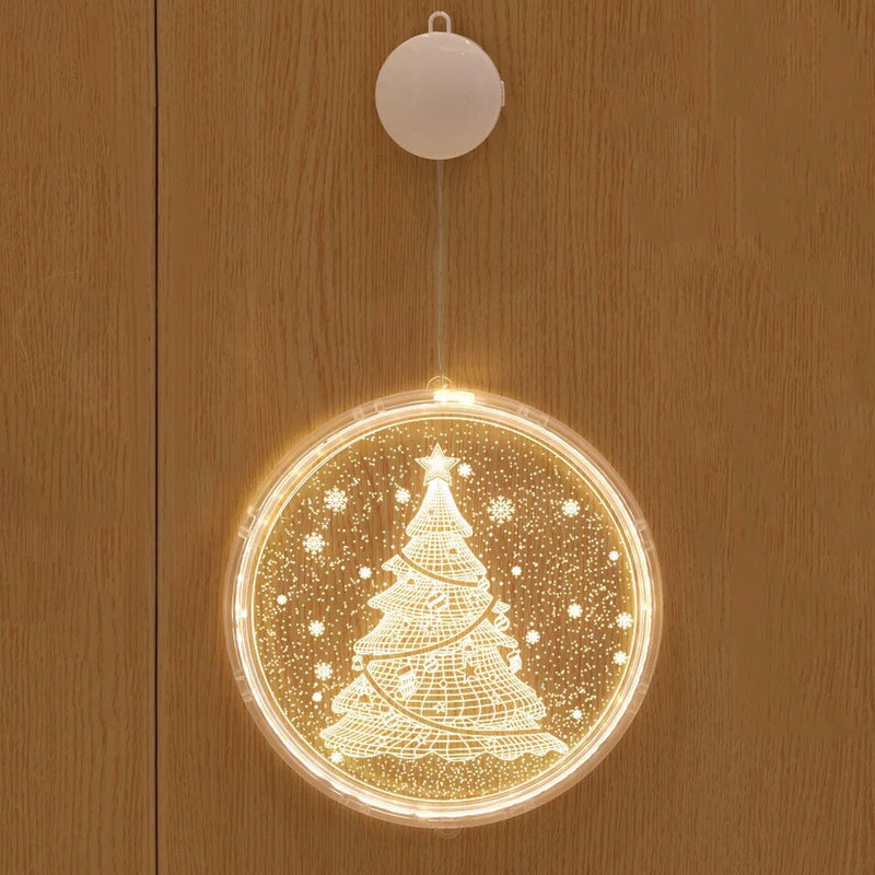 3D LED Lights - Christmas Hanging Window Lights - for Indoor Wall Ornaments for Home, Living