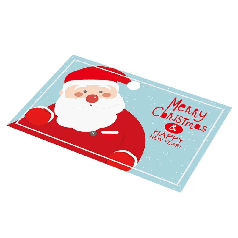 Christmas Placemats - PVC Place Mat for Dining Table -  Easy to Clean Heat Insulation Mats