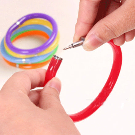 Creative Bendable Bracelet Pen - 0.7 mm Blue Ballpoint Pen (one piece)