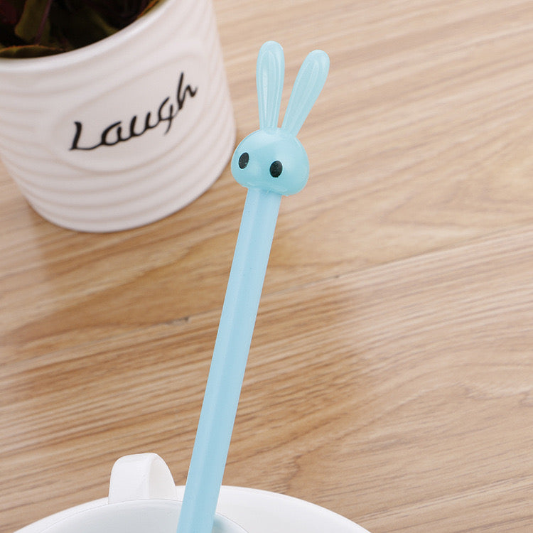 Funny Rabbit Pen - Hard Plastic - 0.5 mm Black Gel Ink Pen ( One Piece )