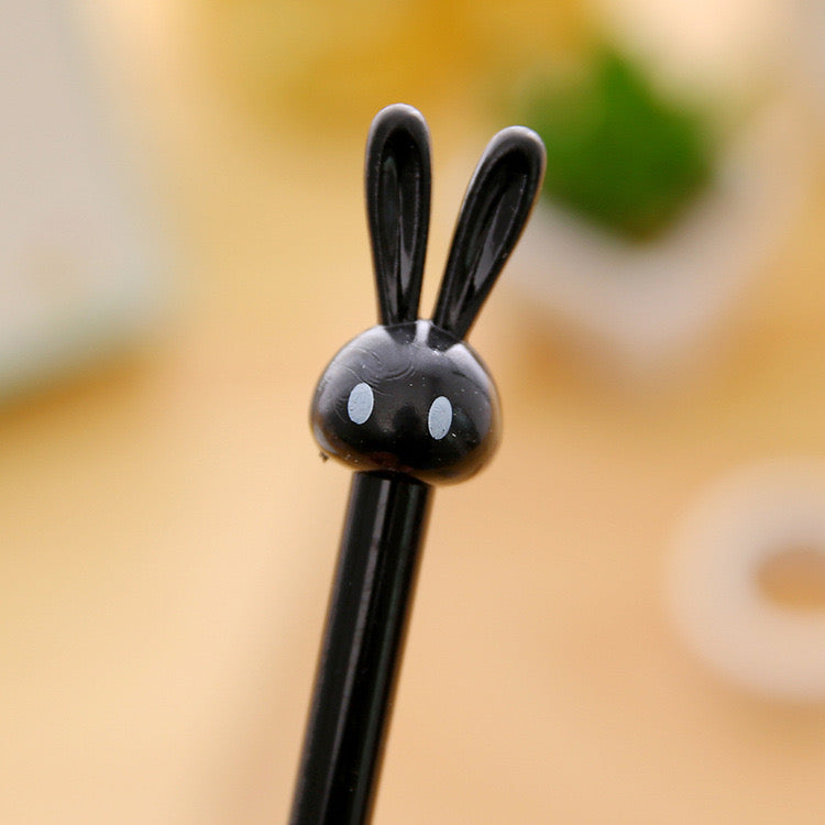 Funny Rabbit Pen - Hard Plastic - 0.5 mm Black Gel Ink Pen ( One Piece )