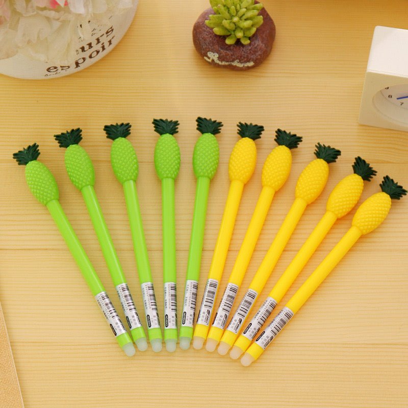 Creative Pineapple Style Pen  - Hard Plastic - 0.38 mm Black Gel Ink Pen ( One Piece )