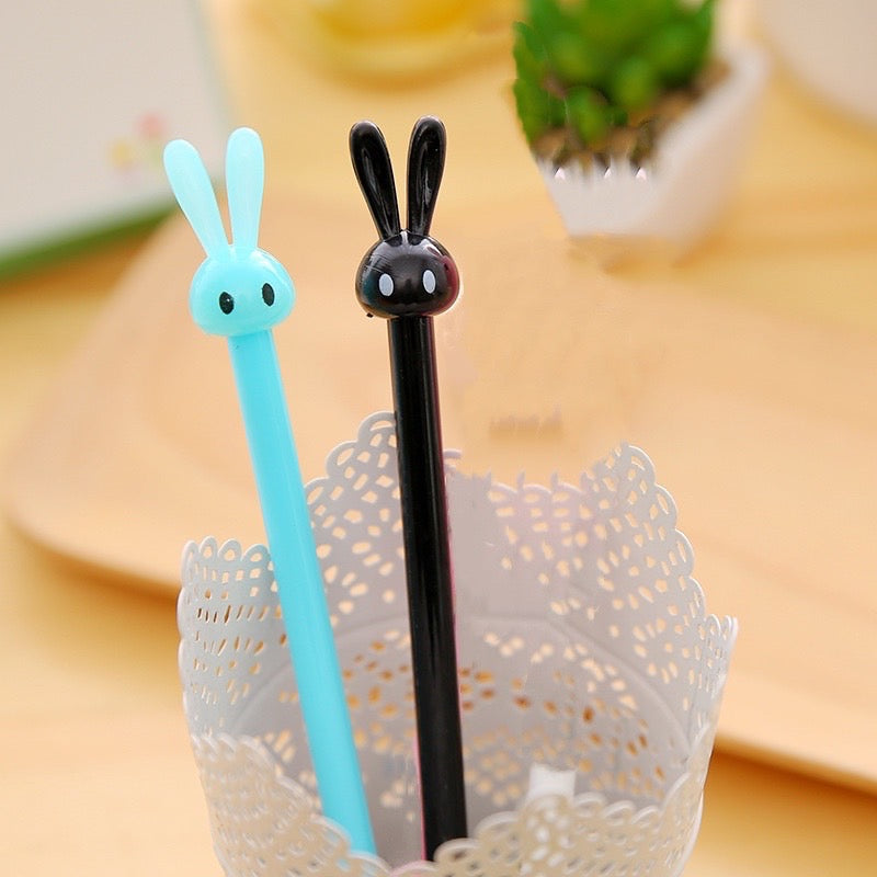 Funny Rabbit Pen - Hard Plastic - 0.5 mm Black Gel Ink Pen ( One Piece )