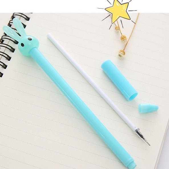 Funny Rabbit Pen - Hard Plastic - 0.5 mm Black Gel Ink Pen ( One Piece )