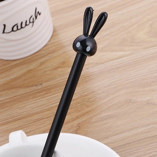 Funny Rabbit Pen - Hard Plastic - 0.5 mm Black Gel Ink Pen ( One Piece )