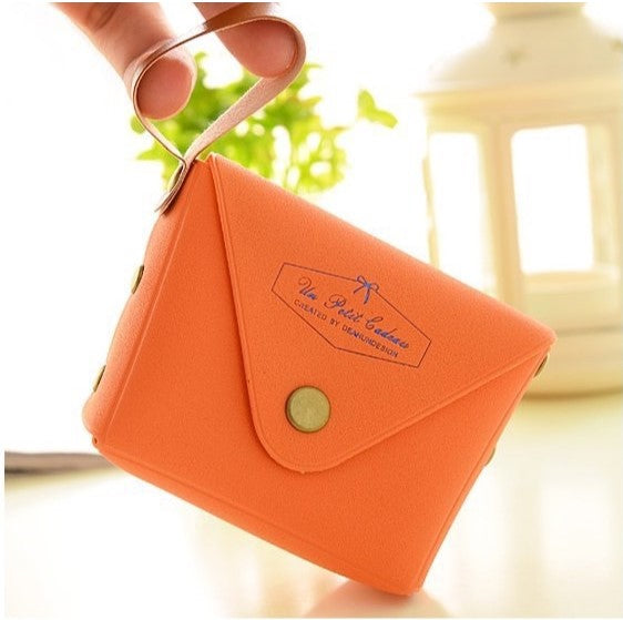 Small Coin Purse Change Wallet - Candy Color - PU Leather Waterproof