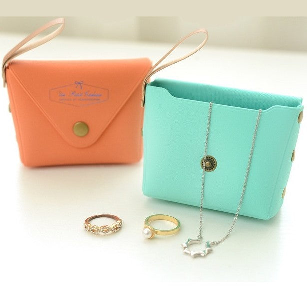 Small Coin Purse Change Wallet - Candy Color - PU Leather Waterproof