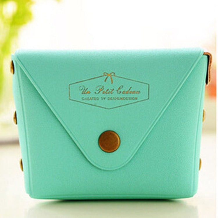 Small Coin Purse Change Wallet - Candy Color - PU Leather Waterproof