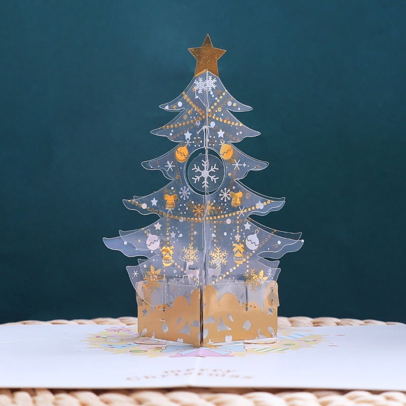 Christmas 3D Pop Up Card - Crystal Christmas Tree