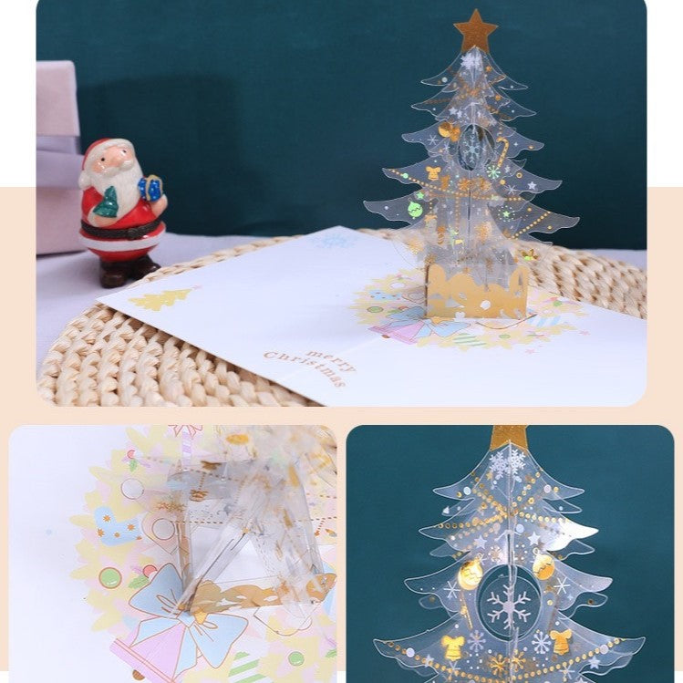 Christmas 3D Pop Up Card - Crystal Christmas Tree