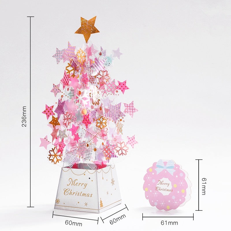 Christmas 3D Pop Up Card - Dream Crystal Christmas Tree Ornament