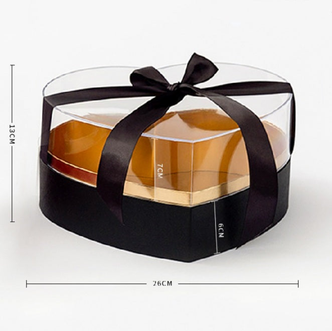 Gift Box - Transparent Acrylic Flower Box -  Heart Shape One Piece for Wrapping Gifts