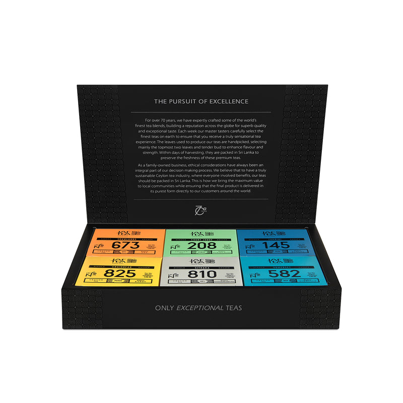 JAF TEA - Gifts - Single Estate Assortment Box - Whole Leaf Black Teas (30 g×6 Boxes)