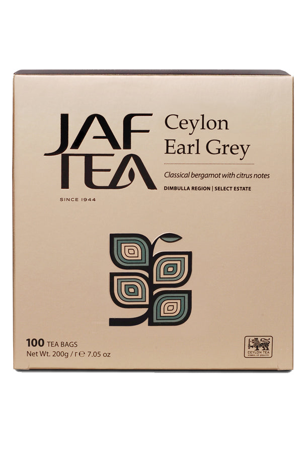 JAF TEA - Tea Bag - Ceylon Earl Grey - Regular Tea Bags 100×2g