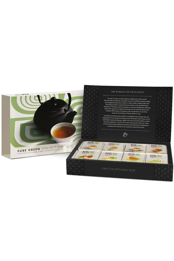 JAF TEA - Gifts - Pure Green Collection - Tea Assortment Box - Individually Wrapped Foil Envelope Tea Bags (2 g×80 Pcs)