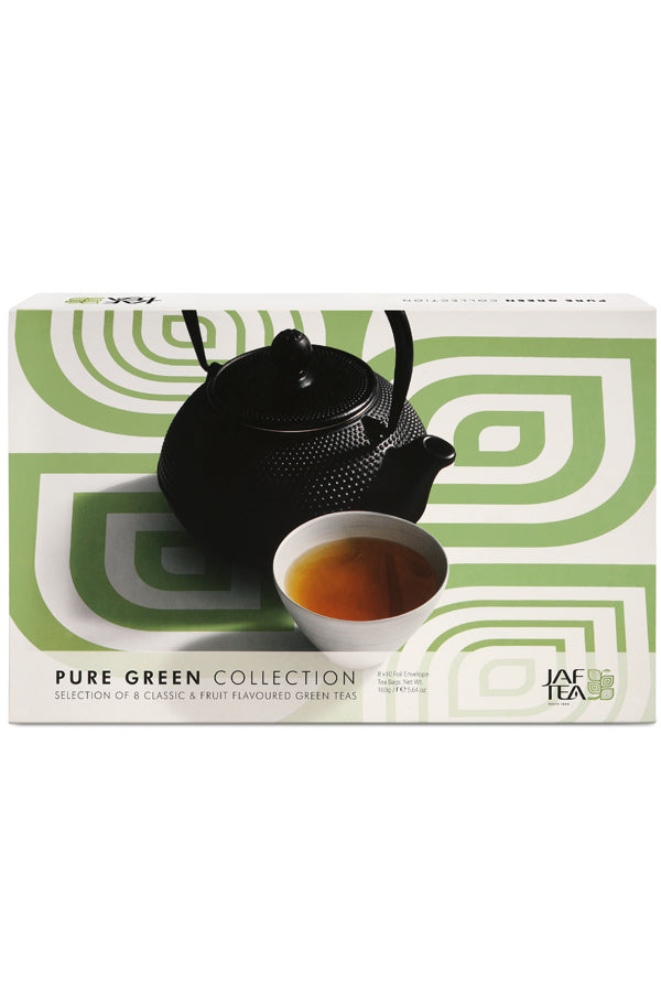 JAF TEA - Gifts - Pure Green Collection - Tea Assortment Box - Individually Wrapped Foil Envelope Tea Bags (2 g×80 Pcs)