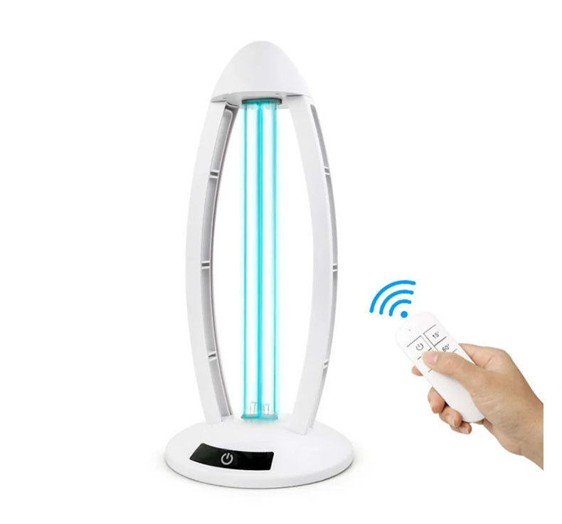 UV Desk Lamp UV-C Ultraviolet Lamp - Sterilizer for Home or Office - Ozone to Purify Air - Remote Operated for Safety - Powerful 38W