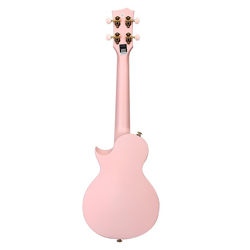 Enya NOVA U Concert 23” Ukulele - Pink - Carbon Fiber Travel Ukulele  - With Beginner Kit includes Case, Picks (2 pcs), Strap, Strings, Capo and Polish Cloth