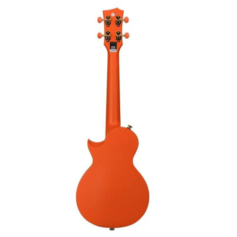 Enya NOVA U Concert 23” Ukulele - Orange - Carbon Fiber Travel Ukulele  - With Beginner Kit includes Case, Picks (2 pcs), Strap, Strings, Capo and Polish Cloth