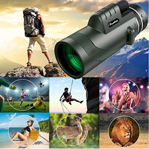 Monocular outdoor binoculars- High magnification eyepiece- HD mobile telescope