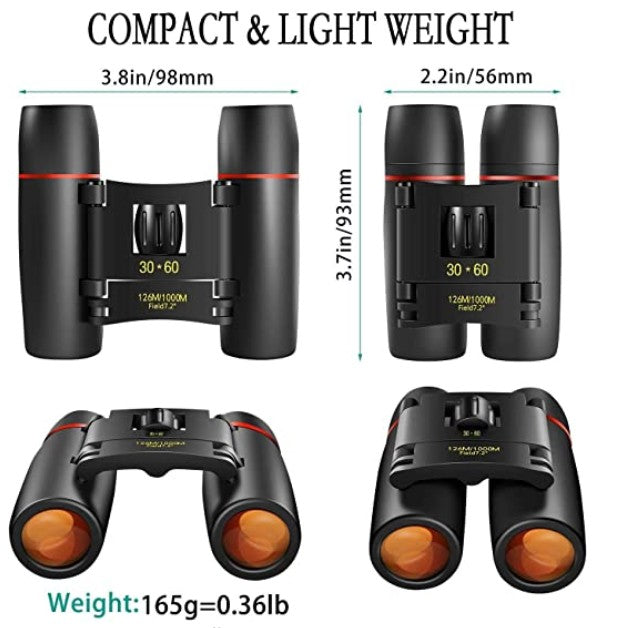 Pocket Mini Binoculars-Day and Night Used-HD Wide Angle-Portable Outdoor Binoculars