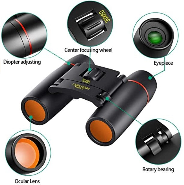 Pocket Mini Binoculars-Day and Night Used-HD Wide Angle-Portable Outdoor Binoculars