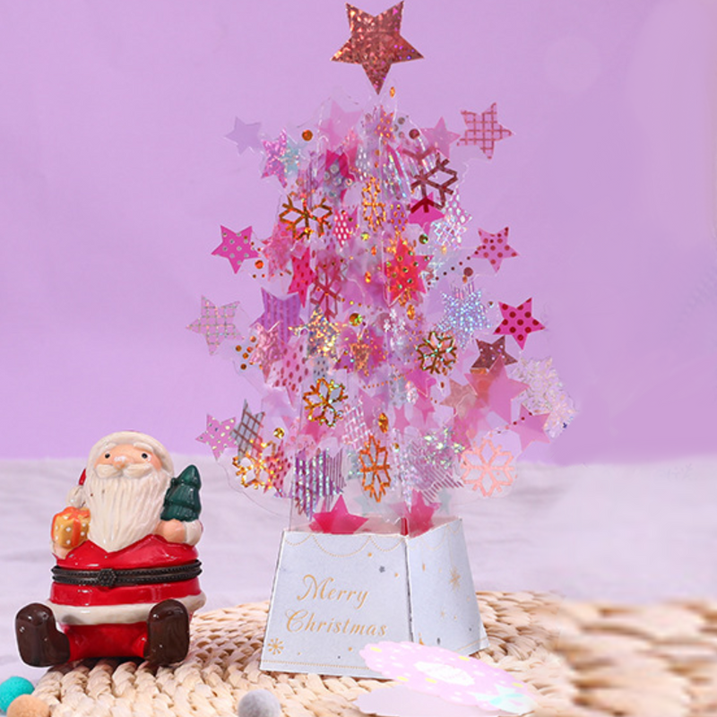 Christmas 3D Pop Up Card - Dream Crystal Christmas Tree Ornament