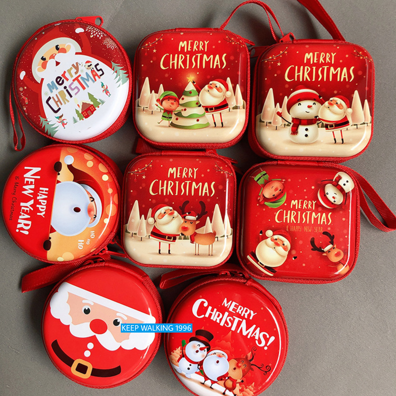 Christmas Gifts - Christmas Coin Purse & Headphone Housing & Mini Zippered Candy Box & Christmas Tree Decoration