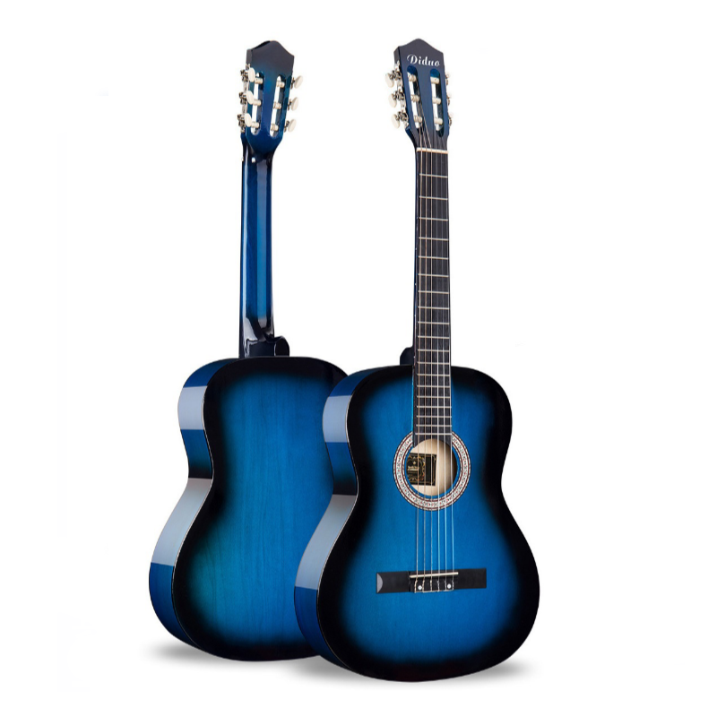 Classical Rounded 39" Guitar - Blue – Basswood