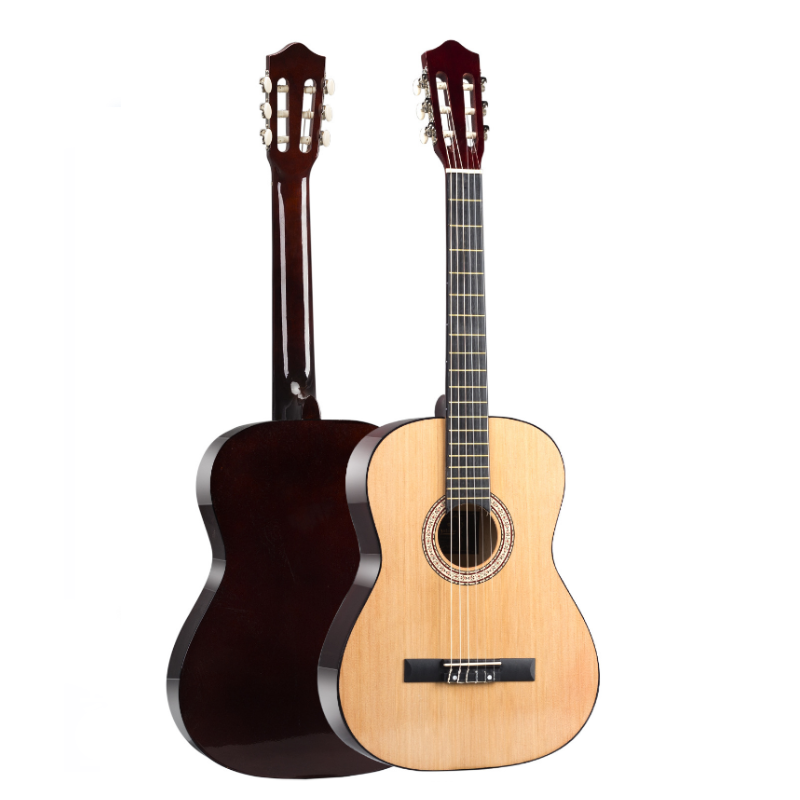 Classical Rounded 39" Guitar - Light Wood – Spruce Wood Top