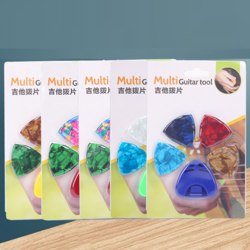 Guitar Picks with Pick Holder Set Random Color