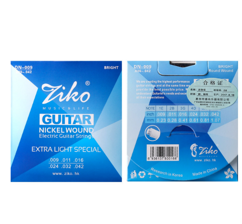 Guitar String Electric String Ziko Nickle Winding Extra Bright Tone