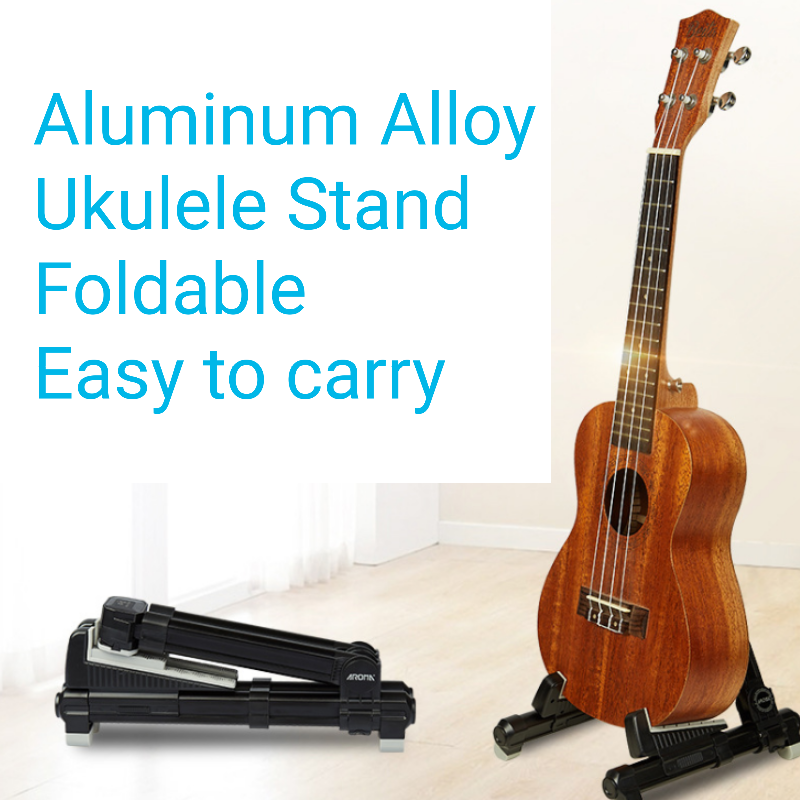 Ukulele Stand - Aluminum Alloy Stand Folding Portable Stand for Ukulele & Mandolin & Violin