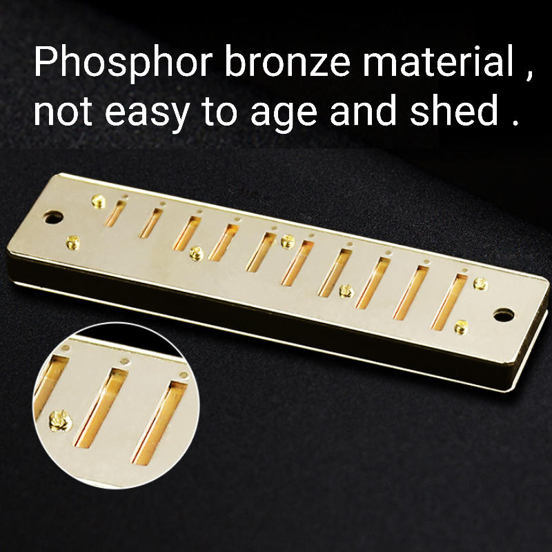 Harmonica - Swan 10 Holes Key of C - Gold