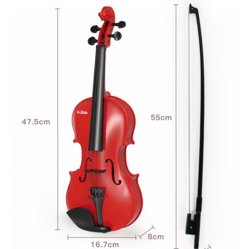 Children Violin with 4 Adjustable Strings and Bow for Beginner Learning