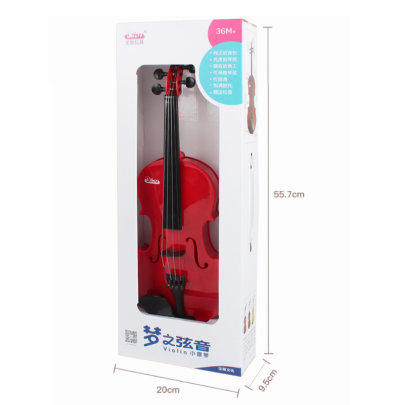 Children Violin with 4 Adjustable Strings and Bow for Beginner Learning