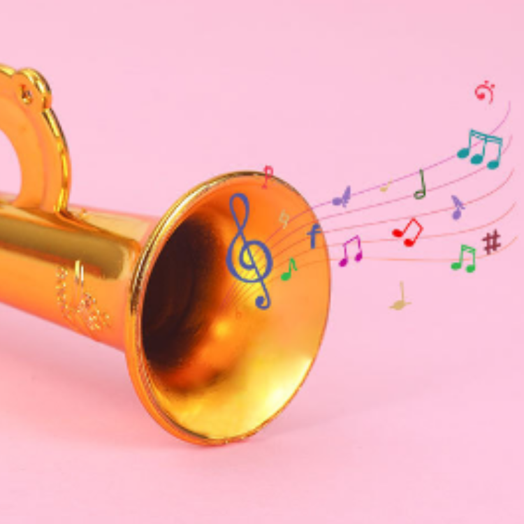 Children Trumpet - Shiny Plastic Blow Horn