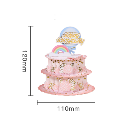 3D Pop Up Card Happy Birthday Cake for Friends and Lovers